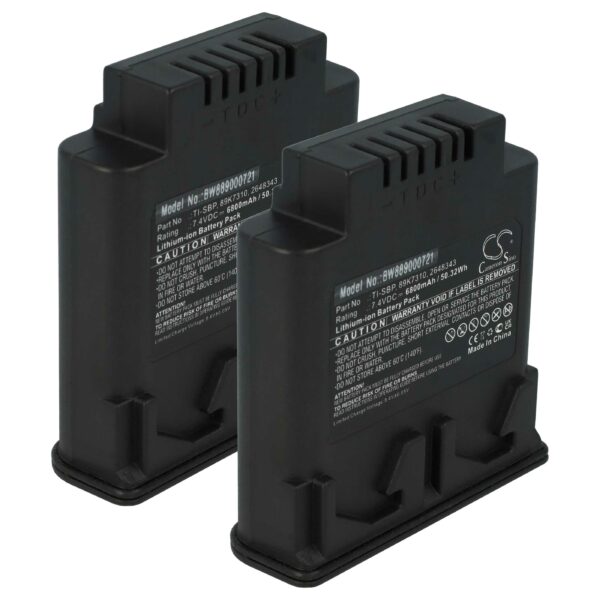 Bateria de Substituição para Câmara Térmica Fluke 89K7310 - vhbw 6800 mAh 7.4 V Li-Ion (Pack 2 Unidades)