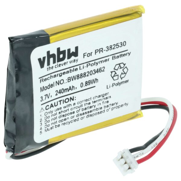 Bateria Smartwatch para Suunto PR-382530 - 240 mAh 3.7 V Li-polymer