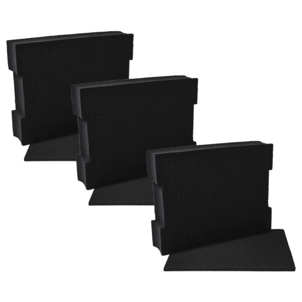 Jogo de 3 Insertos em Espuma com Painel Base compatível com Caixa de Ferramentas Bosch - Substituição para Bosch 1600A001S1