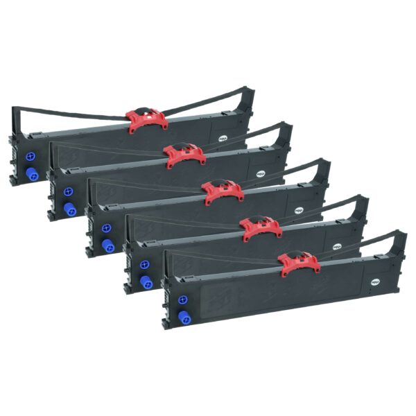 5x Fita de Tinta para Impressora Matricial e de Recibos OKI 5150 - Preta