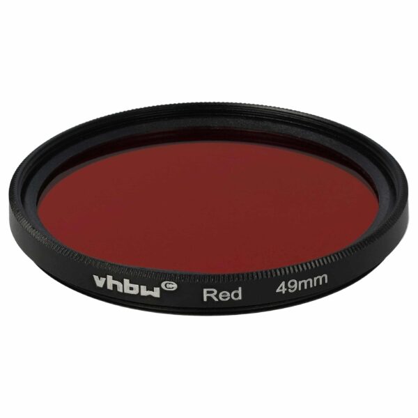 Filtro de Cor vhbw Vermelho para Objetivas de Câmara com Rosca de 49 mm