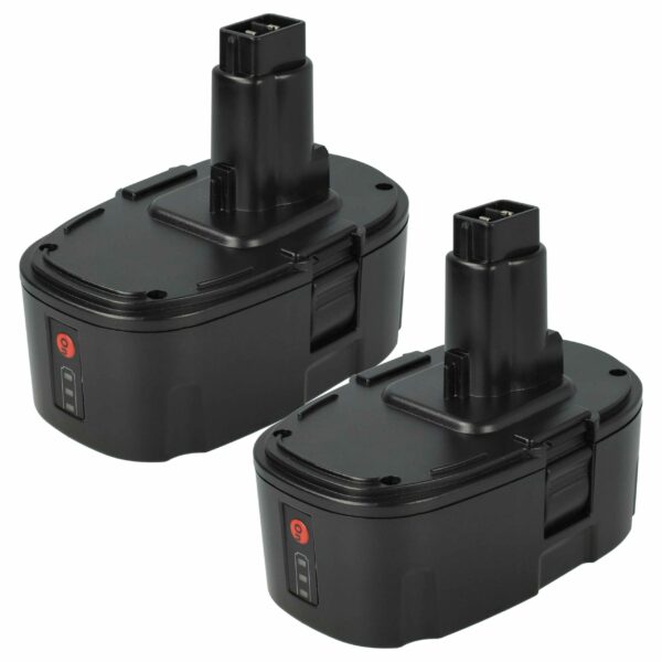 Pack 2x Baterias Extensilo para DeWalt DE9096, DE9095, DE9039, DC9096, DC9099 - 18V, 5000 mAh, Li-Ion