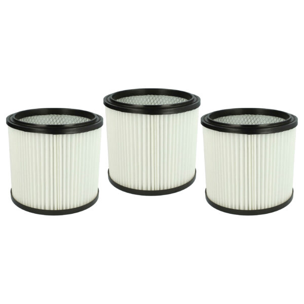 3x Filtro Cartucho de Substituição vhbw para Aspirador Güde, compatível Einhell 2351110