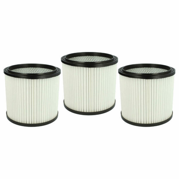 3x Filtro Cartucho de Substituição vhbw para Aspirador Güde, compatível Einhell 2351110