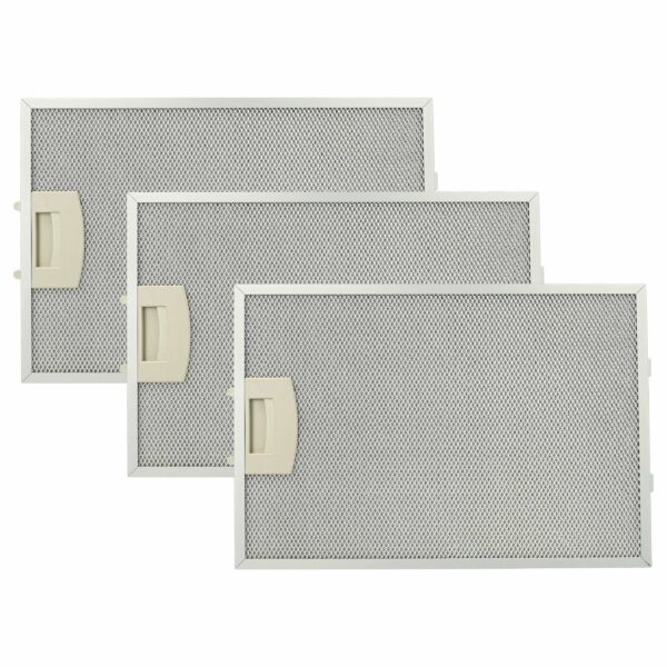 Filtro de Gordura Metálico 3x vhbw Compatível com Bosch, Neff, Balay, Siemens (00362380)