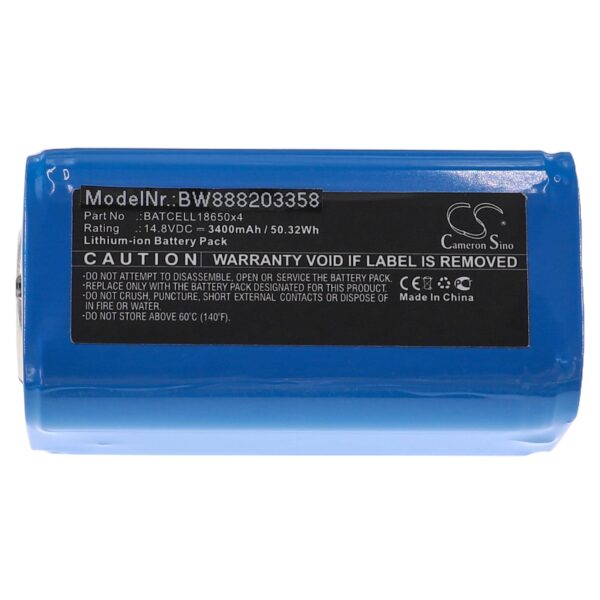 Bateria de Substituição para Lâmpada de Mergulho Bigblue BATCELL18650x4 - 3400 mAh 14.8 V Li-Ion