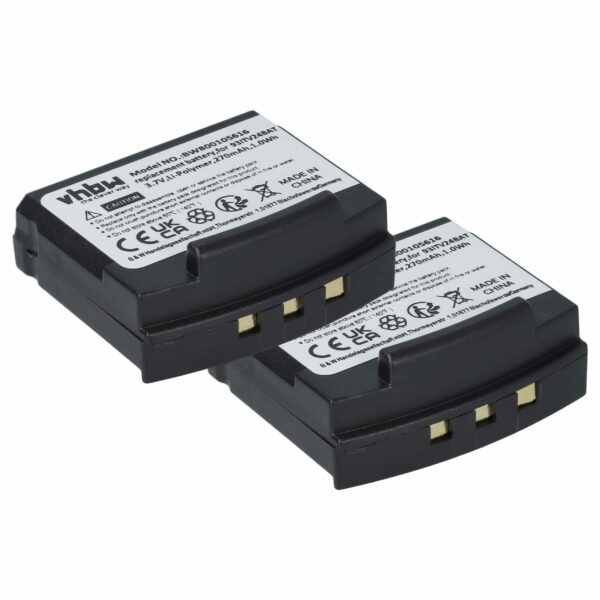 Bateria vhbw para Auscultadores Amplicomms 93ITV24BAT - 270 mAh 3.7 V Li-polímero (Pack 2x)