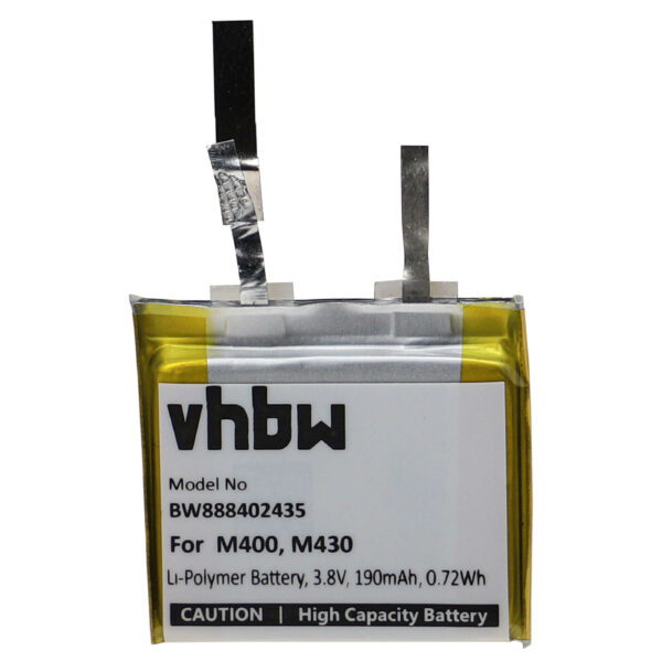 Bateria para Smartwatch Polar - 190 mAh 3.8 V Li-polímero vhbw