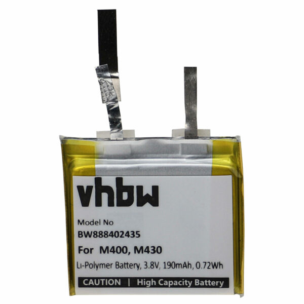 Bateria para Smartwatch Polar - 190 mAh 3.8 V Li-polímero vhbw