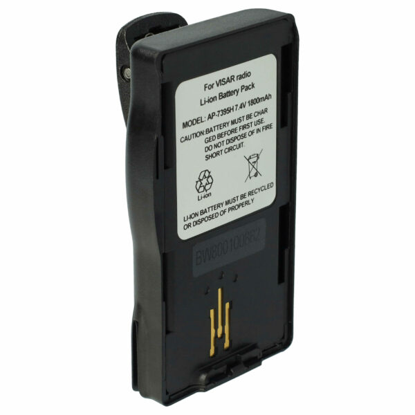 Bateria para Rádio Motorola NTN7394, NTN7394AR, NTN7394A, NTN7394B, NTN7394AS - 1800 mAh 7.5 V Li-Ion