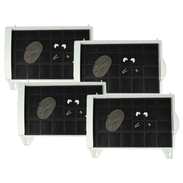 Filtro de Carvão Ativado vhbw para Exaustor Balay LZ3BYN6, Bosch DHZ1100 e compatíveis - Pack 4 Unidades