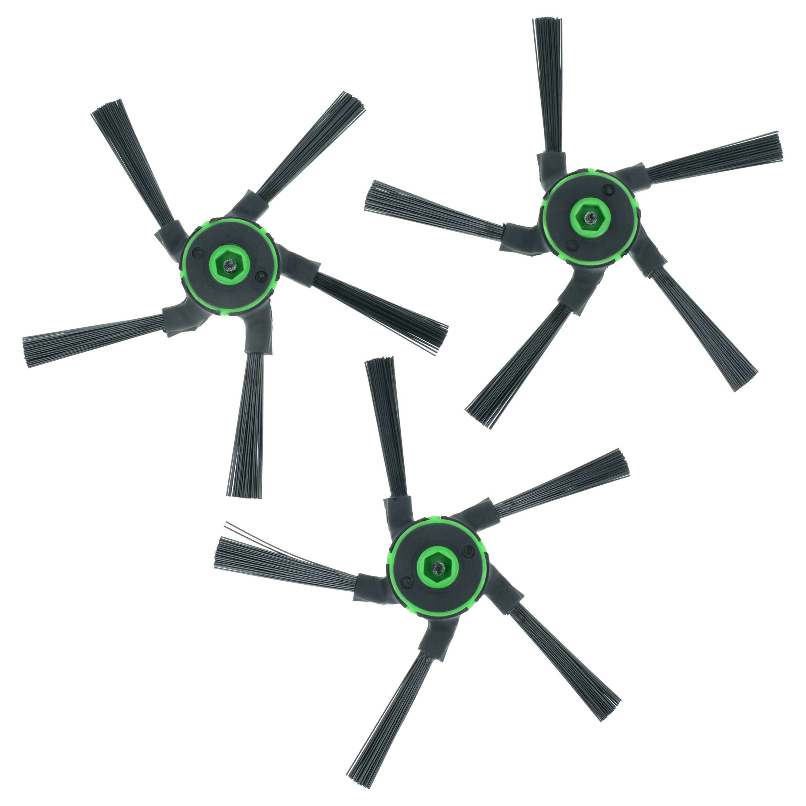 3 Escovas Laterais Substitutas para iRobot Roomba s9, s9 Plus, 9150, 9550 - 5 Braços, Preto/Verde - Image 2