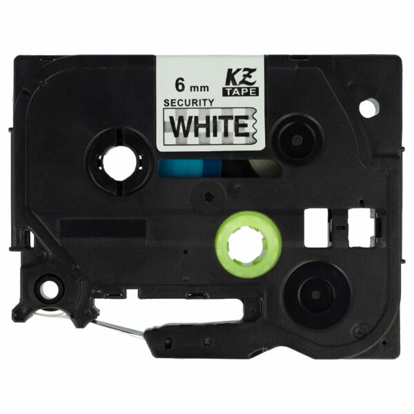 Fita de Etiqueta vhbw para Brother TZE-SE1, TZ-SE1 - 6 mm Preto sobre Branco