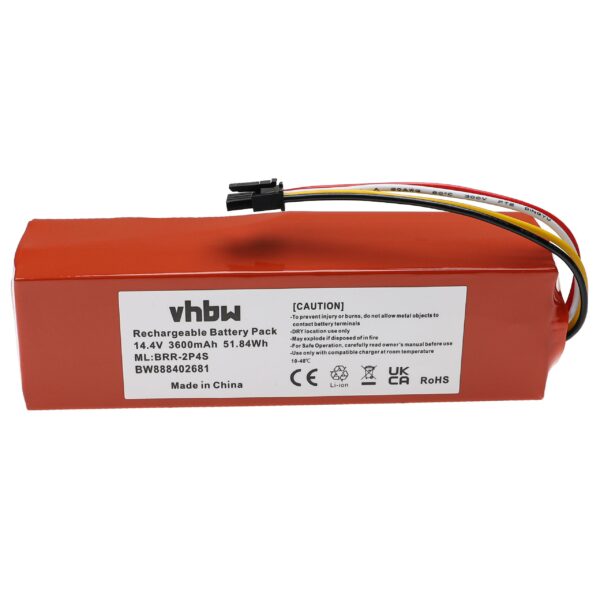 Bateria vhbw para Dreame, Xiaomi e Xiaowa - 3600mAh, 14.4V, Li-Ion