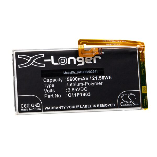 Bateria vhbw para Asus C11P1903 - 5600 mAh 3.85V Li-polímero