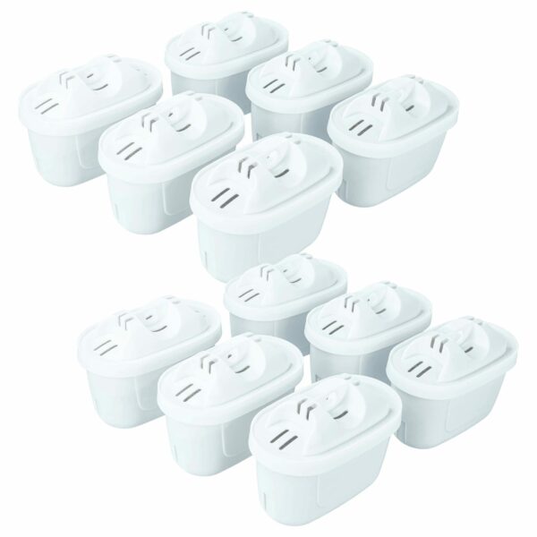 Pack 12x Filtro de Água vhbw Compatível com Brita SIL010-12 e Jarras Philips