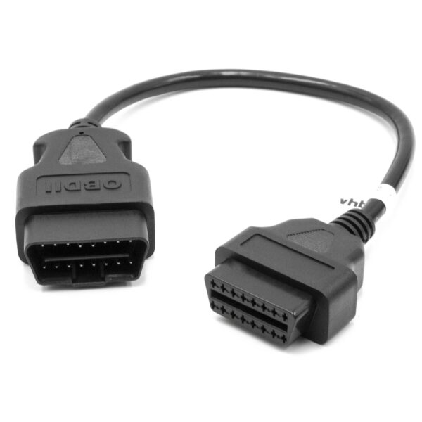 Cabo Extensão OBD2 0,3m Conector 16 Pinos Fêmea para Macho vhbw