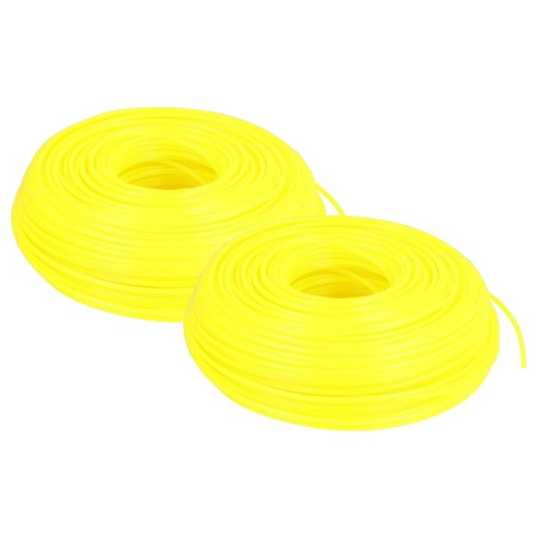 vhbw 2x Fio para Corta-Relvas Bosch Makita - Amarelo, 2.4 mm x 88 m, Redondo