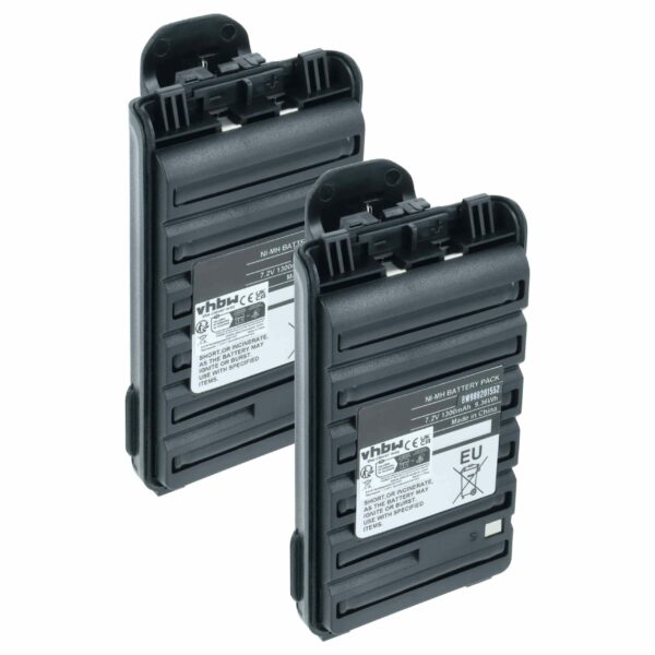 Bateria 2x para Icom BP264, BP-264 - 1300 mAh 7.2 V NiMH vhbw