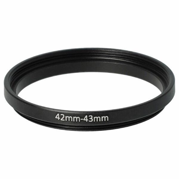 Anel Adaptador de Aumento 42 mm para 43 mm para Objetivas de Câmara - Adaptador de Filtro