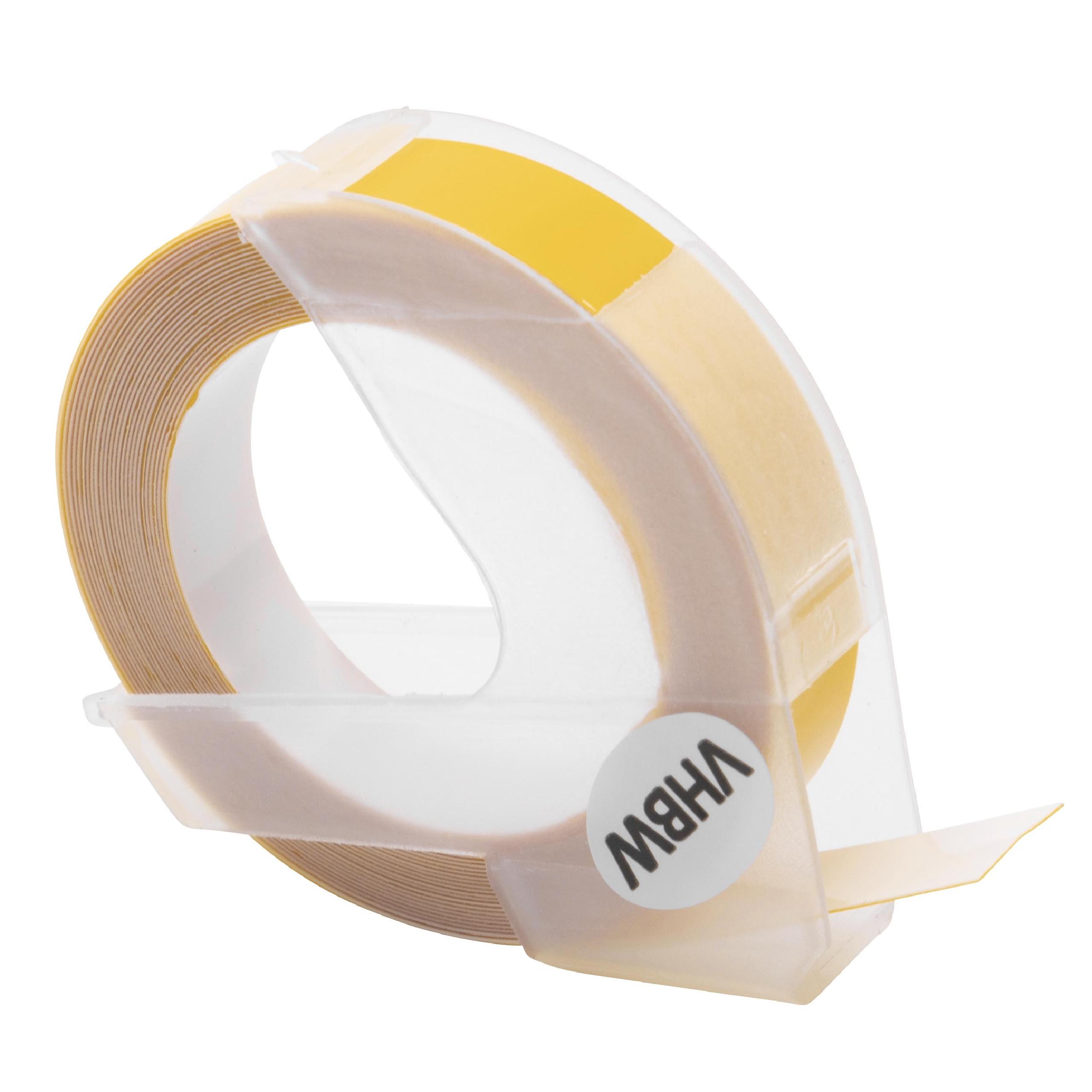 Fita de Etiquetas 3D em Relevo vhbw para Dymo S0898160, 520108 - 9 mm Branco em Amarelo - Image 2