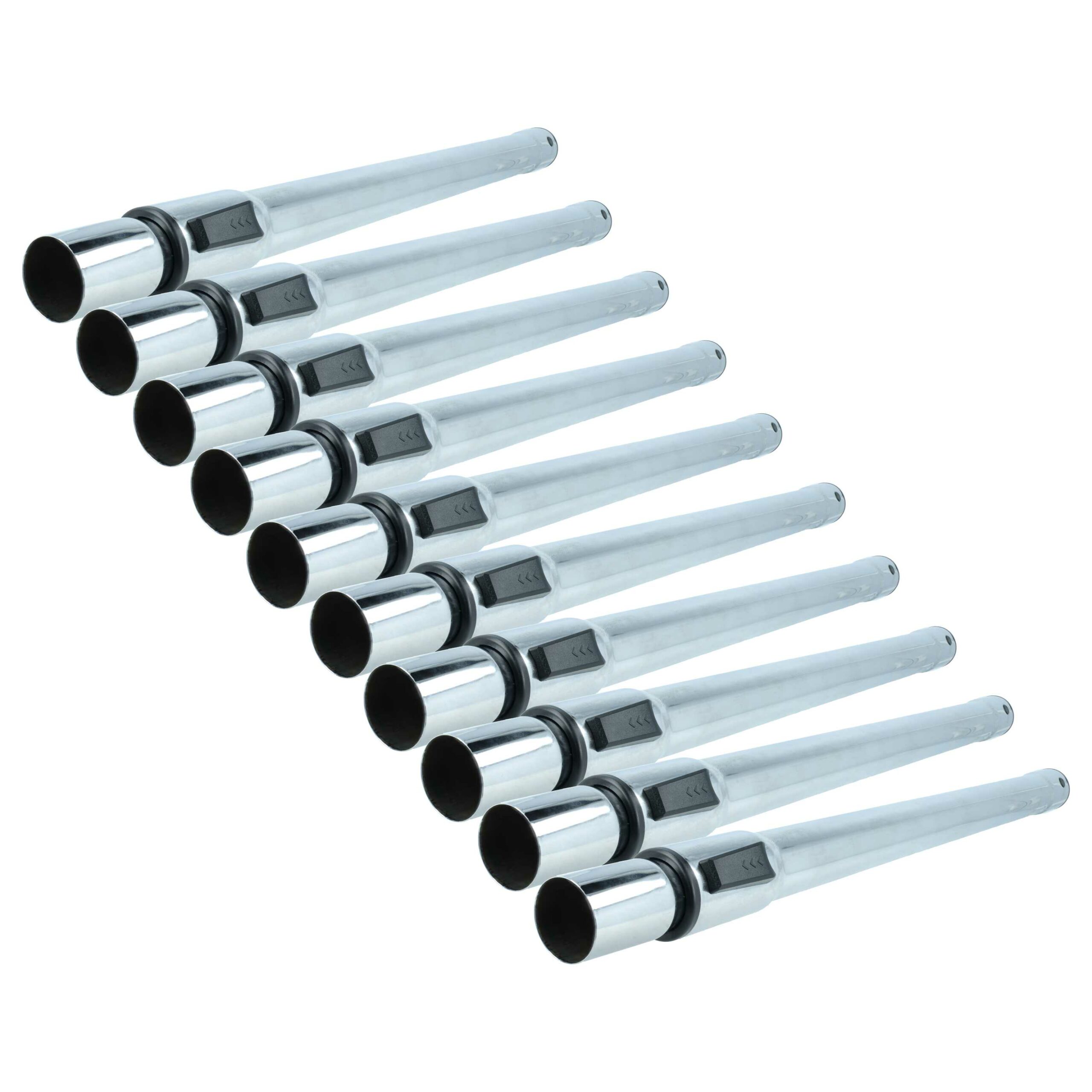10x Tubo de Aspiração vhbw Compatível com Kärcher 2.862-008.0 - 60-97cm - Preto/Prateado