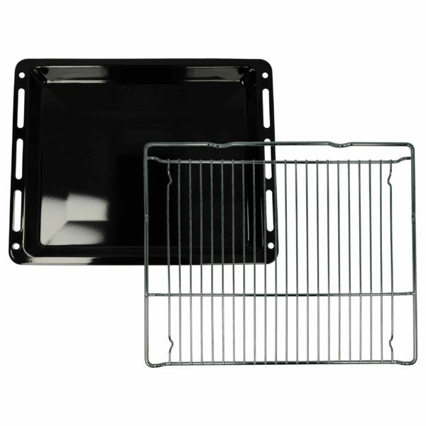 Conjunto de Tabuleiro e Grelha para Forno vhbw compatível com Bosch, Neff, Siemens - 46,6 x 37,8 cm