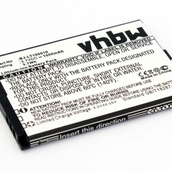 Bateria vhbw para Panasonic BJ-LT100010 - 1000 mAh 3.7V Li-Ion