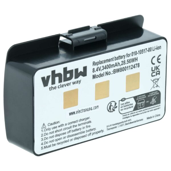 Bateria vhbw para Garmin GPSMap 276, 296, 478 - 3400mAh, 8.4V