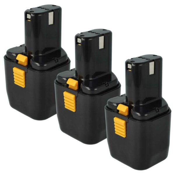 3 Baterias vhbw para Hitachi EB12B, EB12G, EB1224, EB12, EB12M - 2100 mAh, 12 V, NiMH