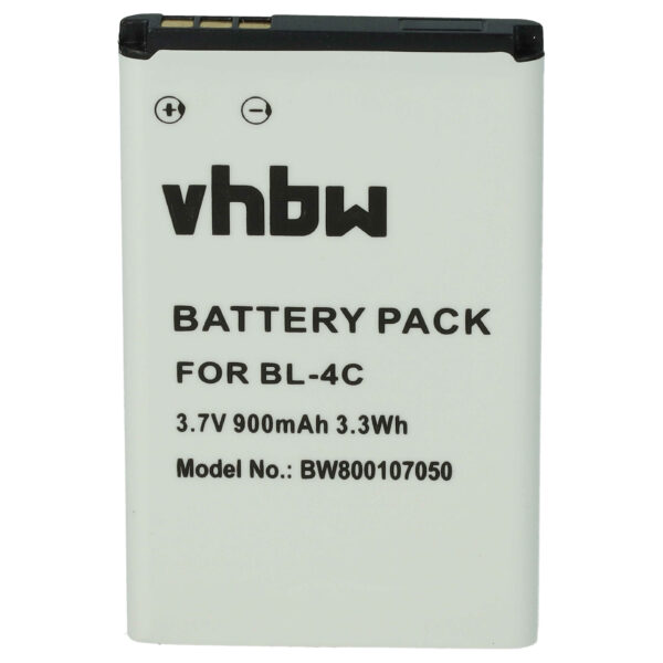 Bateria para Telemóvel vhbw compatível com BBK BL-4C - 900 mAh 3.7 V Li-Ion