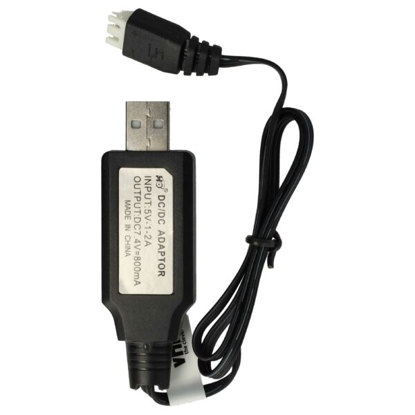 Cabo USB de Carregamento para Baterias RC com Conector JST XH-3P - 60 cm vhbw