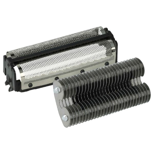 Bloco cortante e foil duplo de corte para Remington SP-61 - vhbw (preto/prateado)