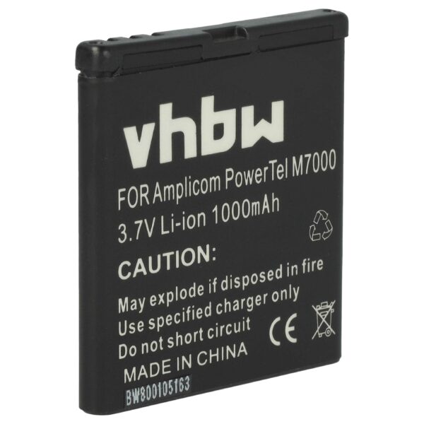Bateria vhbw para Amplicom/Audioline - 1000 mAh 3.7 V Li-Ion (substitui CM504442APR)