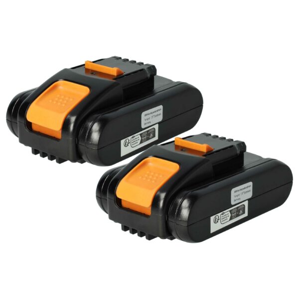 2x Bateria compatível Rockwell RW9351.1 - 1500 mAh, 20 V, Li-Ion vhbw