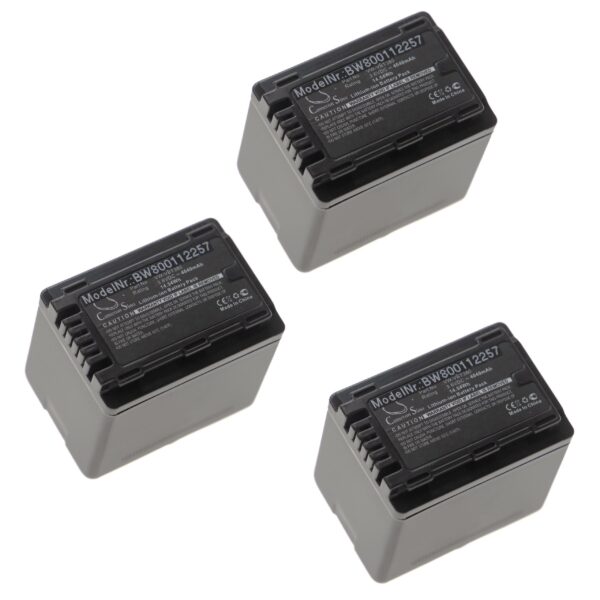 Bateria vhbw 3x 4040 mAh para Panasonic VW-VBK180, VW-VBK360, VW-VBT380, VW-VBT190