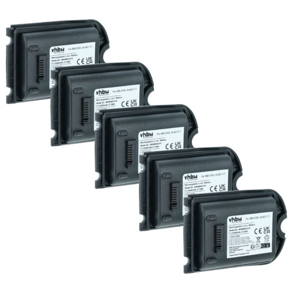 Bateria vhbw 5x para Spectra Precision 990652-004756, 890-0163-XXQ - 3400 mAh 11.1 V Li-Ion
