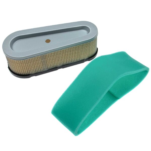 Conjunto de filtros de espuma e papel vhbw para cortador de relva - substitui Briggs & Stratton 493910, 272477S, 691667