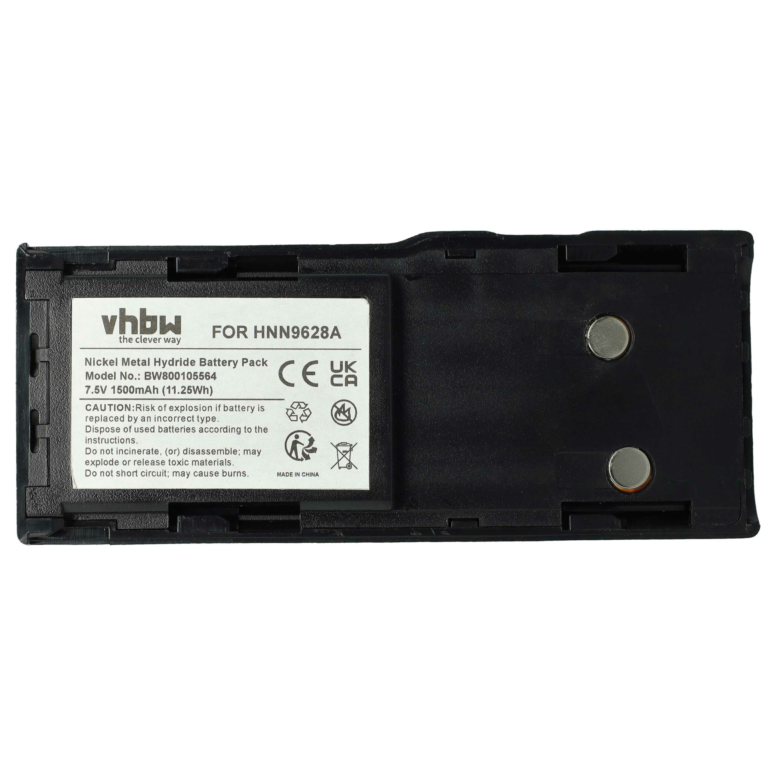 Bateria vhbw 1500 mAh 7.5 V NiMH para Rádio Motorola CP250, GP300 + Clip (2x) - Image 3