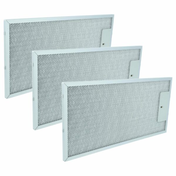 Conjunto de 3 Filtros de Graxa Metálica de Longa Duração vhbw para Bosch, Siemens, Neff e Gaggenau