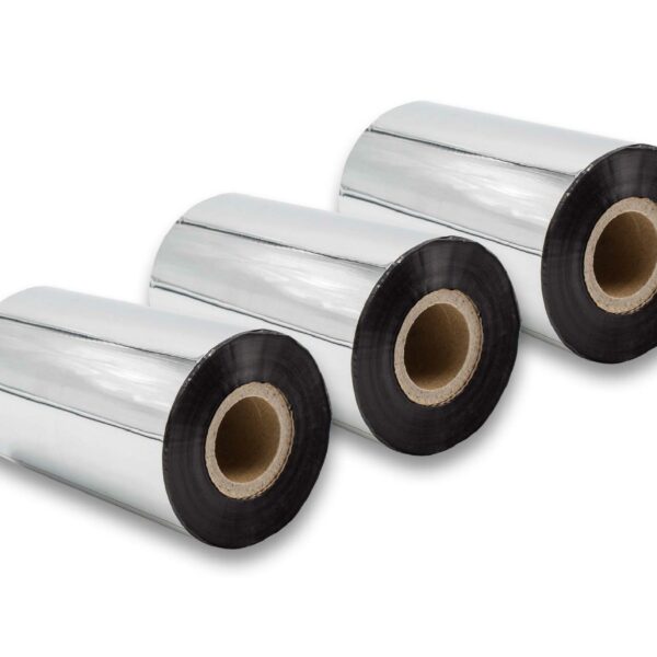 Fita de Transferência Térmica vhbw 110mm x 300m - Wax-Plus (pack 3x) compatível com Citizen, Zebra e outras impressoras