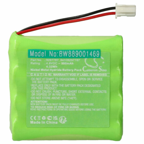 Bateria de Substituição para Emissor de Chamada de Emergência BMW/MINI vhbw - 900 mAh 4.8 V NiMH