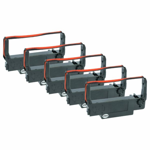 Pack 5x Fita de Tinta Compatível ERC-38 B/R, ERC-30, ERC-34 para Impressoras Hyundai e Recibos