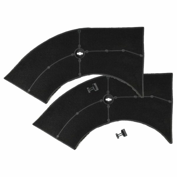 2x Filtro de Carvão Ativado de Substituição para AEG 5027456700/2 e Bauknecht - 28 x 13,3/9,5 x 2,6 cm