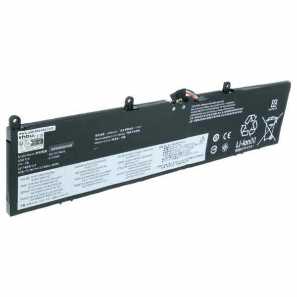 Bateria vhbw para Lenovo - 5150 mAh 13.56 V Li-polymer (4ICP4/67/141, 5B10W13898, 01AY969, 01AY968)