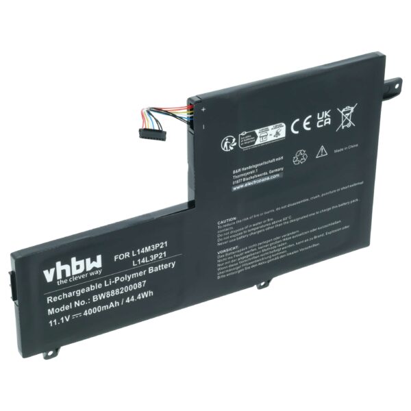 Bateria para Portátil vhbw para Lenovo Yoga 500, IdeaPad 310S, Flex 3 - 4000 mAh, 11.1 V