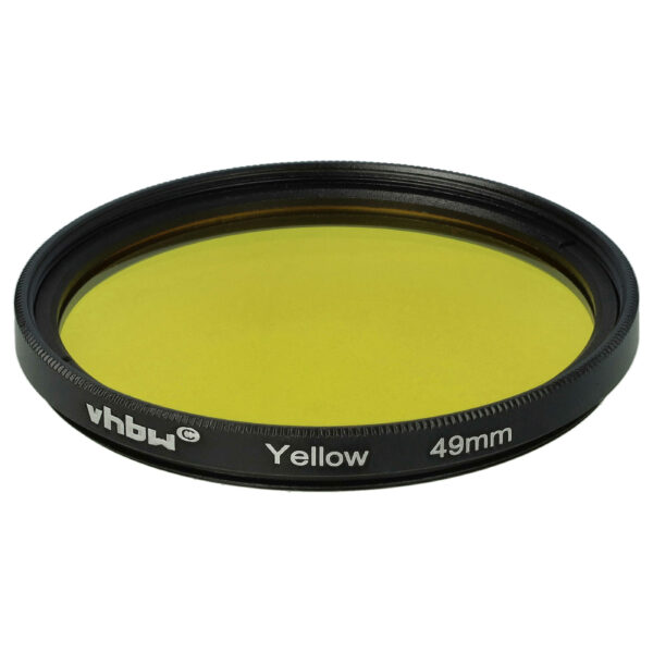 Filtro Colorido Amarelo para Objetivas de Câmara com Rosca de 49 mm - vhbw