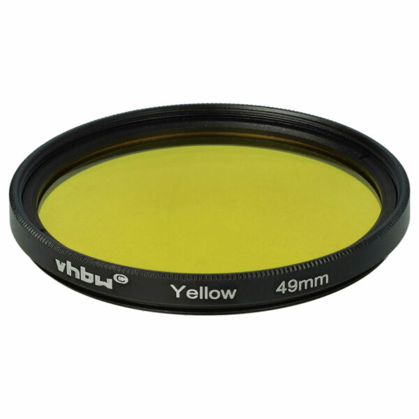Filtro Colorido Amarelo para Objetivas de Câmara com Rosca de 49 mm - vhbw