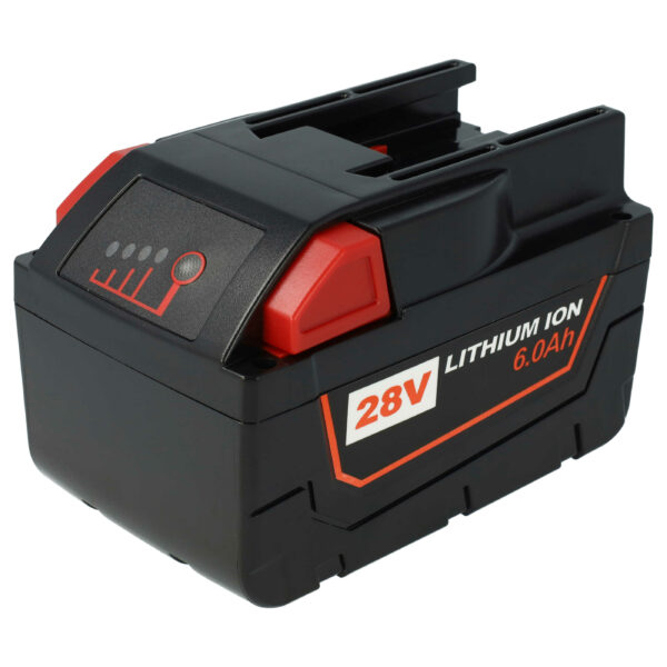 Bateria EXTENSILO para AEG Milwaukee 48-11-1830, 48-11-2850, 48-11-2830 - 28 V, 6000 mAh, Li-Ion