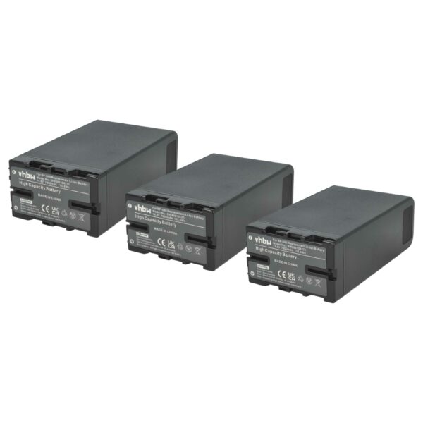 3x Baterias para Videocâmara vhbw substitui Sony BP-U90, BP-U60, BP-U30 - 7800 mAh 14.8 V